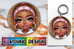 Sublimation Circle Ornaments PNG, Love Girl Product Image 1