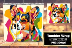 Bold Abstract Dog Tumbler Wrap 20oz Sublimation Product Image 1