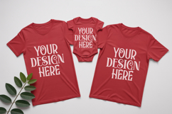 Christmas Family Matching Group T-Shirt Mockups | Holiday Fl Product Image 1