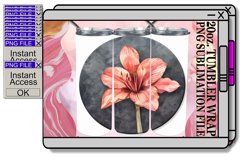 Spring Denim Floral Tumbler Wrap 20oz Product Image 1