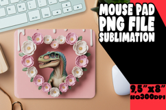 Timeless Mouse Pad Designs Sublimation, Cute Dino Product Image 1