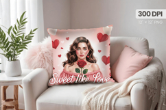 Afro Girl /Woman braided hair Pillow Design, Black Queen PNG Product Image 1