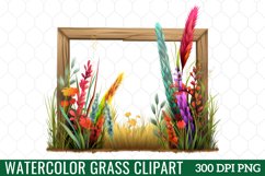 Watercolor Grass Clipart Product Image 1
