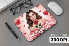 Afro Girl / Woman braided hair Mouse Pad, Black Queen PNG Product Image 1