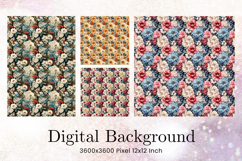 Flower Pattern Background Wallpaper Digital Paper_163 Product Image 1