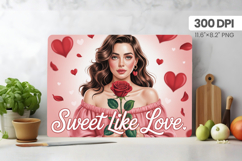 Afro Girl/Woman Melanin braided hair Cutting Board PNG Desig Product Image 1