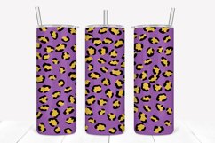 Purple Leopard Print 20oz Skinny Tumbler Sublimation Product Image 1