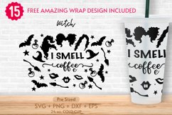 24oz I Smell Coffee No Hole Starbucks Cold Cup Svg, Witch Product Image 1