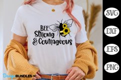 Bee Strong and Courageous SVG, Inspirational SVG Product Image 1