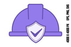 Colored Hard Hat Icon Product Image 1