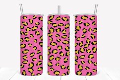 Ribbon Leopard Print 20oz Skinny Tumbler Sublimation Product Image 1