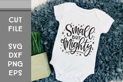 Small But Mighty, Hand Lettered, Cut File Product Image 1