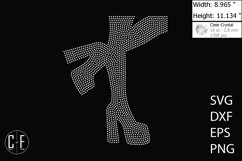 Platform Heels Rhinestone Template Product Image 1