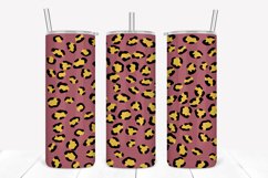 Rose Gold Leopard Print 20oz Skinny Tumbler Sublimation Product Image 1