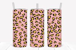 Rose Leopard Print 20oz Skinny Tumbler Sublimation Product Image 1
