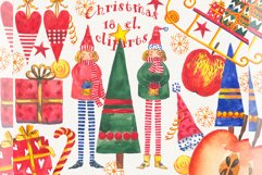 Christmas clipart, watercolor, Hand Painted, clip art Product Image 1