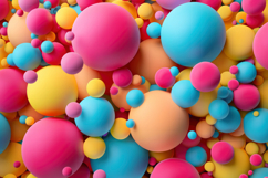 3D Colorful Balls Background Wallpaper Product Image 1