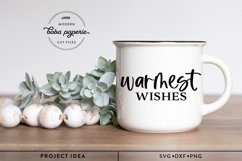 Warmest Wishes | rustic farmhouse sign | winter decor Product Image 5