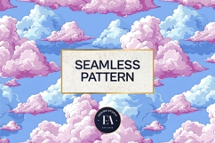 Pastel Cloud Pattern | Dreamy Sky Digital Paper Product Image 3