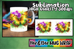 Happy memories 11oz 15oz mug wrap, Butterfly Product Image 1
