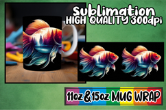 Enchanting thoughts sublimation mug wrap, Animals Art Product Image 1