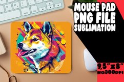 Bold Abstract Dog Mouse Pad Sublimation PNG Product Image 1