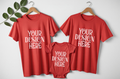 Christmas Family Matching Group T-Shirt Mockups | Holiday Fl Product Image 1