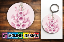 Playful Circle Design Coaster PNG , Beauty Flower Product Image 1