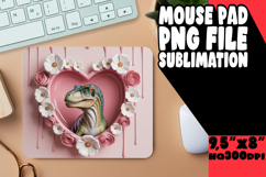 Unique Desk Mat Sublimation PNG, Cute Dino Product Image 1