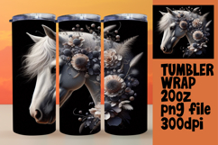 CUSTOM 20oz Tumbler Template for Gifts , Horse Product Image 1