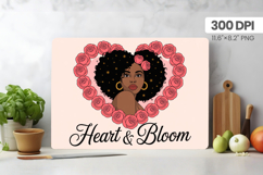 Afro Girl/Woman Melanin braided hair Cutting Board PNG Desig Product Image 1