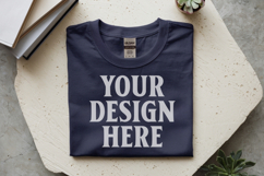 Military Green Gildan 5000 Flat Lay Tshirt Mockup, G5000 moc Product Image 1