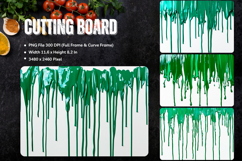 Watercolor Drips Cutting Board Colorful Dripping Border_164 Product Image 1