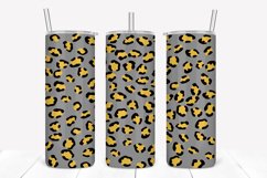 Slate Leopard Print 20oz Skinny Tumbler Sublimation Product Image 1