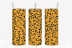Sunflower Leopard Print 20oz Skinny Tumbler Sublimation Product Image 1