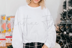 White Christmas Sweatshirt Mockup Product Image 3