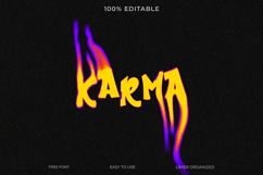 Flaming Karma Text Effect - Psychedelic &amp; Digital Art Product Image 1