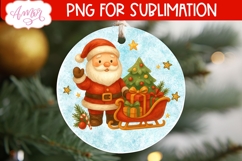 Christmas ornament PNG sublimation, Santa ornaments PNG Product Image 2