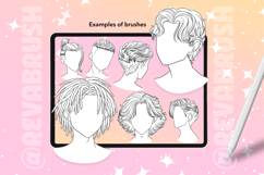 Procreate Chibi Portrait Anime Hair Manga Line brushes Product Image 3