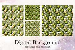 Avocado Seamless Pattern Fruit Background Wallpaper_165 Product Image 1