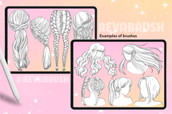 Procreate Chibi Portrait Anime Hair Manga Line brushes Product Image 5