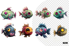 Cute Halloween Fish Clipart Product Image 1