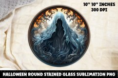 Halloween Stained Glass Sublimation PNG | Skull | Ghost Product Image 1
