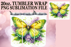 Sublimation Wonders 20oz tumbler wrap, Butterfly Product Image 1