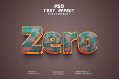 PSD 3d Zero text effect style Product Image 1