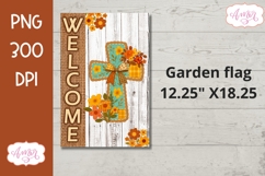 Welcome garden flag sublimation, Christian garden flag PNG Product Image 2