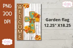 Welcome garden flag sublimation, Christian garden flag PNG Product Image 2