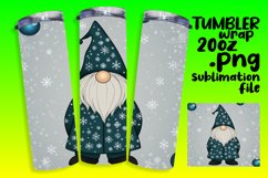 Christmas Gnome Wrap for 20oz Sublimation Festive Design Product Image 1