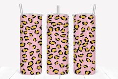 Teal Rose Leopard Print 20oz Skinny Tumbler Sublimation Product Image 1