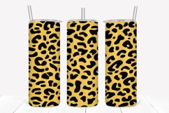 Apricot Leopard Pattern 20oz Skinny Tumbler Sublimation Product Image 1